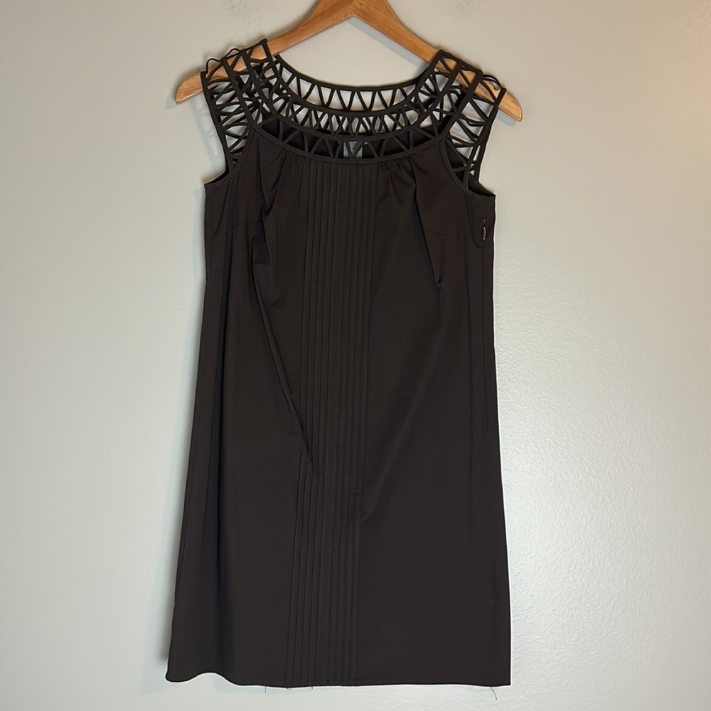 Ann Taylor brown cotton dress 00 petite